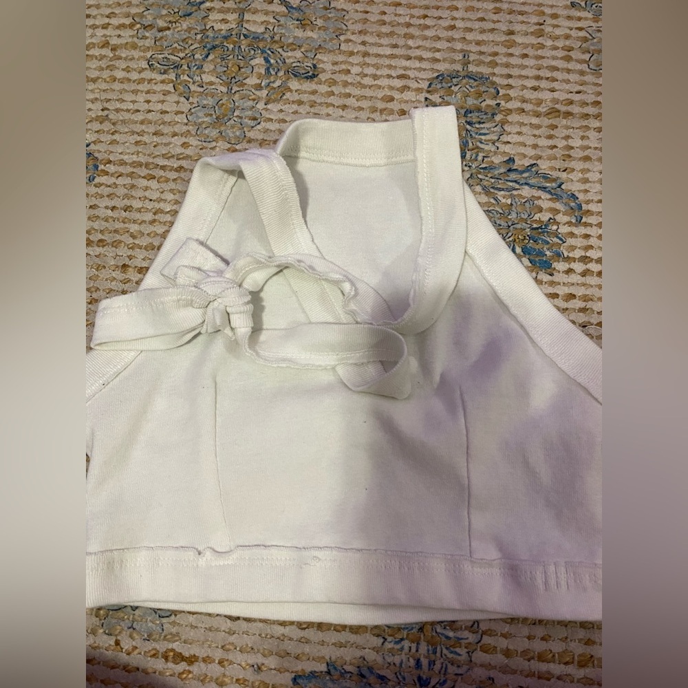 BDG White Halter Crop Top - Picture 2 of 6